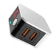 thumbnail image 4 of Cargador de pared USB dual Adaptador de corriente USB de viaje portátil con pantalla LED, Enchufe de EE. UU., Blanco Inevent EL4740-02B, 4 of 7