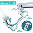 thumbnail image 4 of Multifunctional Rotatable Extended Faucet - 1080° Extended Faucet - Water Saving Faucet Adapter, 4 of 5