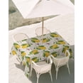 thumbnail image 3 of 52x70 Inch Outdoor Tablecloth with Umbrella Hole Zipper Rectangle Lemon Rectangular Tablecloths Outside Waterproof Vintage Yellow Summer Fruit Leaf Flower Patio Table Cloth Cover for Picnic Party, 3 of 8