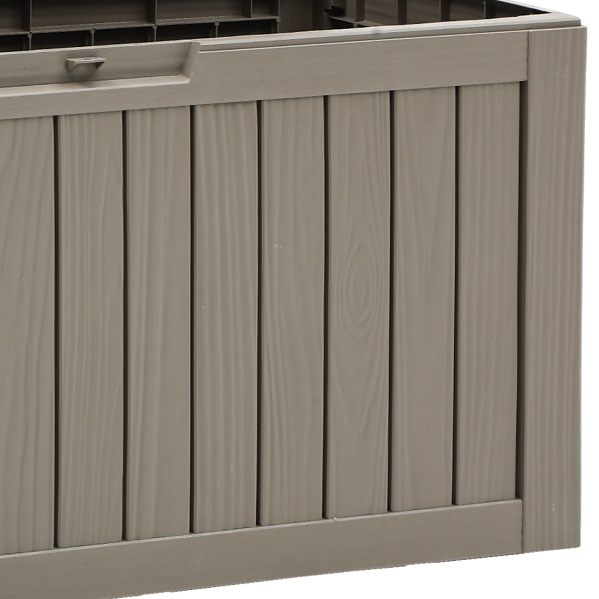Uforic 72 Gallon Outdoor Resin Deck Box,Waterproof & Lockable Storage Box for Garden Patio, Light Brown