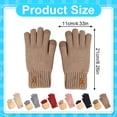thumbnail image 2 of Winter Gloves for Women Touch Screen Elastic Thermal Knit Lining Warm Gloves for Cold Weather Skiing Outdoor, 1 Pack, Red, 2 of 5