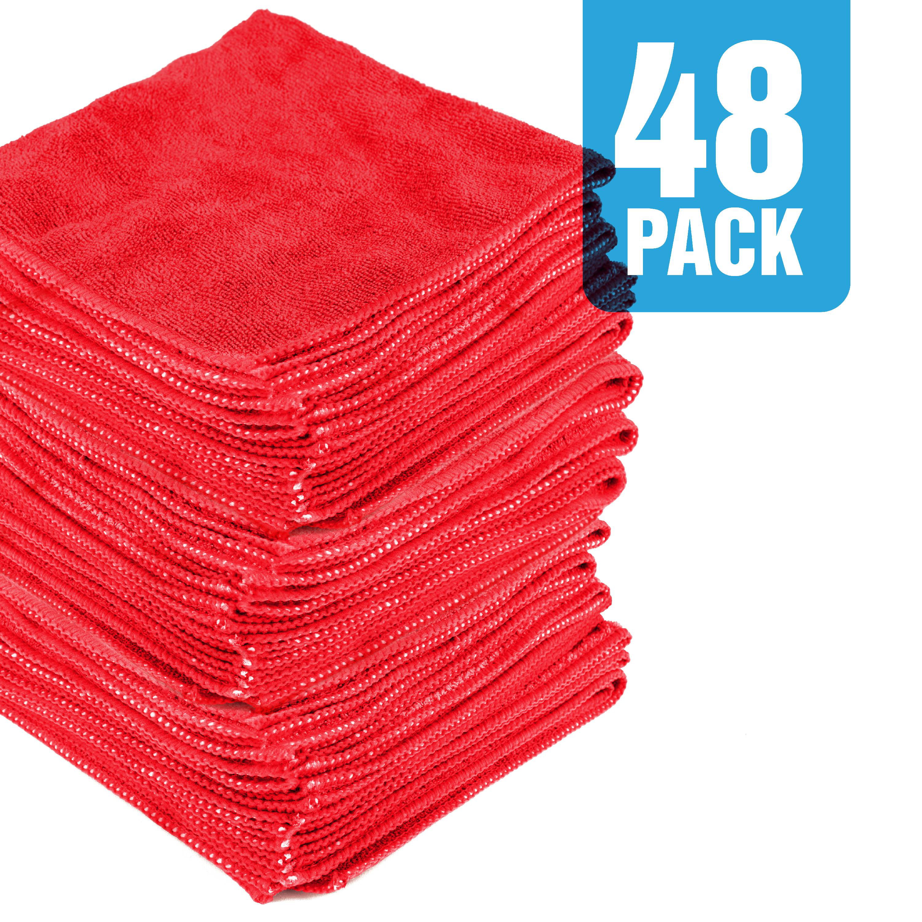 48pcs 12x16 Inch Durable Ultra Soft Microfiber Cleaning Cloth Towel Rag Car  Wash