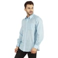 thumbnail image 4 of Bestman Chemise Imprimée pour Hommes à Manches Longues avec Poignets Chemise en Coton Flammé Tenue de Bureau, 4 of 7