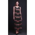 thumbnail image 2 of Bimba Robe Longue Maxi Imprimée à Bretelles Spaghetti Ajustables en Rayonne Teinture sur Nœuds pour Femmes Boho-Grande, 2 of 5
