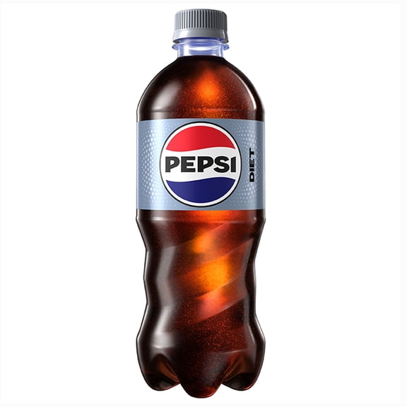 Diet Pepsi Cola Soda Pop, 20 fl oz Bottle