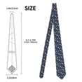 thumbnail image 3 of Naloa Sea Creatures Print Solid Color Tie Formal Necktie for Men，Suitable for business, daily life, work, 3 of 5
