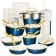 thumbnail image 1 of Gotham Steel Pro Hammered Juego de 20 ollas y sartenes de cerámica antiadherente, juegos de utensilios de cocina con 5 piezas de utensilios para hornear y utensilios de cocina de inducción, no tóxico,, 1 of 5