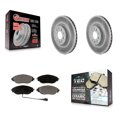 thumbnail image 1 of Transit Auto Front Coated Disc Brake Rotors and Ceramic Pads Kit for Car Volkswagen GTI Arteon Audi A3 Quattro KGT-102013, 1 of 11