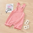 thumbnail image 5 of GYRATEDREAM Girls Summer Sleeveless Casual Romper Short Jumpsuits Summer Clothes with Pockets for 6-12M Orange, 5 of 9