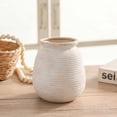 thumbnail image 2 of Ceramic Flower Vase, Large Decorative White Vase, Farmhouse Terracotta Vases for Home Decor, Rustic Vintage Vases for Living Room, Kitchen, Bedroom, Office, Coffee Table, 18CM, 2 of 9