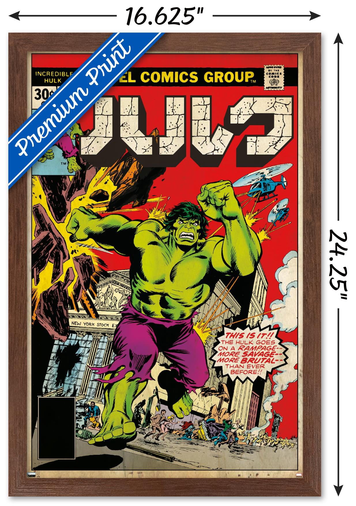 Marvel Katakana - Hulk #206 Wall Poster, 14.725" x 22.375" Framed