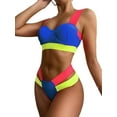 thumbnail image 1 of Txlixc Mujeres 2PCS Traje de baño Vendaje Correas anchas Sujetador con aros Calzoncillos Traje de baño dividido Txlixc  Sexy, 1 of 5