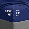 thumbnail image 2 of duomi-Essentials Ultra Soft Hypoallergenic Wrinkle Resistant Double Brushed Microfiber Bedding Sheet Set, Royal Blue, Twin, 2 of 4