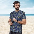 thumbnail image 4 of Wukai Uncaria Flower Print Men's Short-Sleeved Mesh T-Shirt,Quick-Dry Short Sleeve Workout T-Shirt-Medium, 4 of 8
