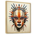 thumbnail image 2 of Designart "Tribal Mask African Maasa I" African Tribal Floater Framed Wall Art Living Room, 2 of 7