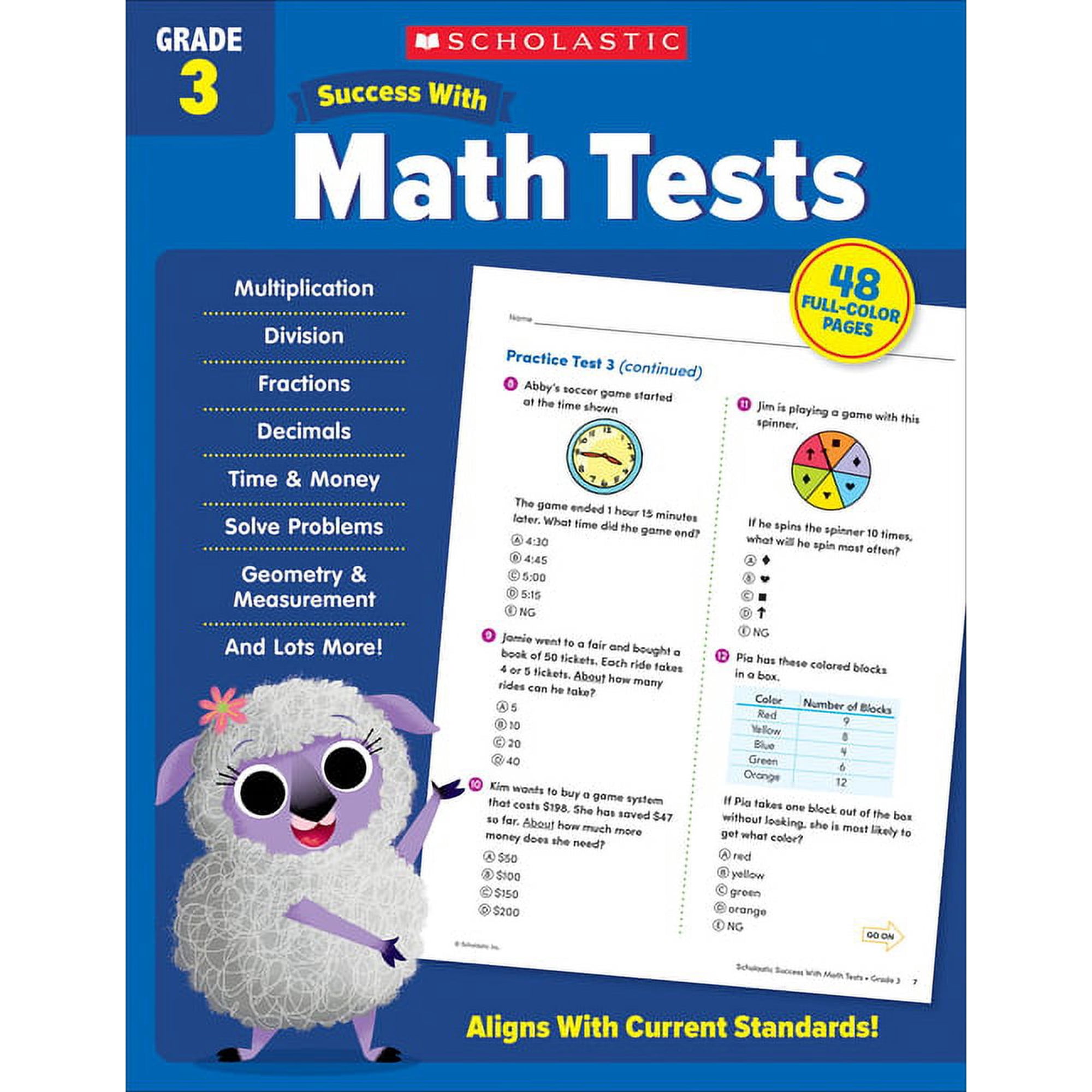 Scholastic Success with Math Tests Grade 3 Workbook, (Paperback)