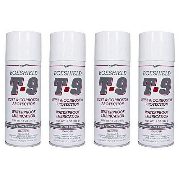 Boeshield T-9 Rust & Corrosion Protection/Inhibitor and Waterproof Lubrication, 12 oz. (4 Pack)