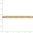thumbnail image 2 of Primal Gold 14 Karat 4.65mm Tri-color Gold Pave Valentino Chain Necklace, 2 of 5