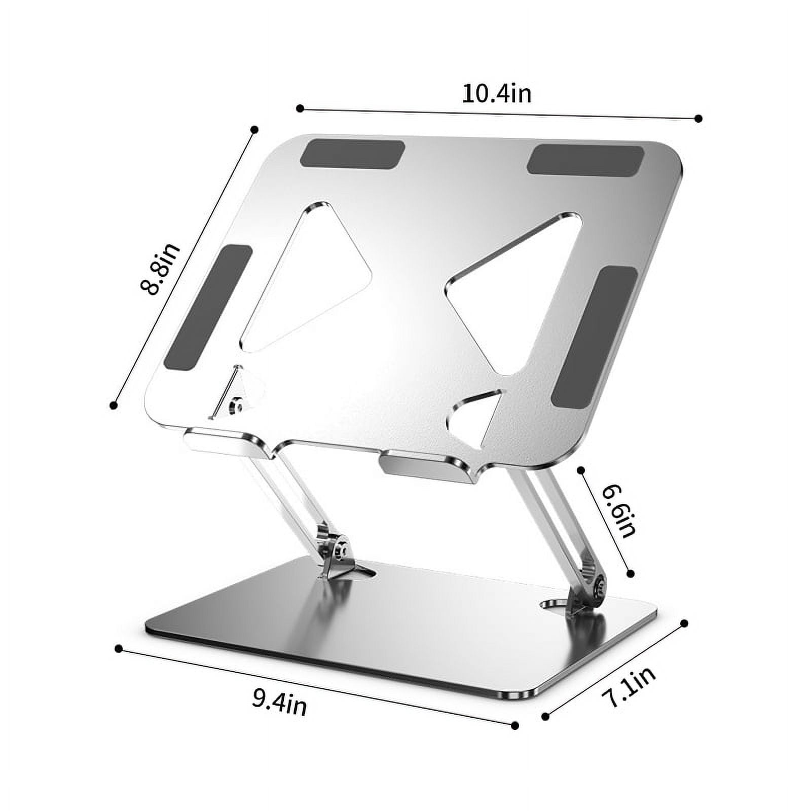 Wehilion Adjustable Computer Stand for Laptop,Portable Laptop Stand,Ergonomic Notebook Riser with Heat-Vent,Multi-Angle Elevator for 10"-17" Laptop,Tablet,Graphics Drawing Tablet