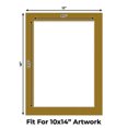 thumbnail image 2 of Metallic Gold Picture Frame Mat for 12x16 Frames - Fits 10x14 Photos - 50 Mats, 2 of 7