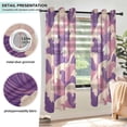 thumbnail image 3 of Yayeee Window Curtains Light Filtering 63"x42" Grommet Panel Pair Home Living Room Decor, Purple Wave Pattern, 3 of 7