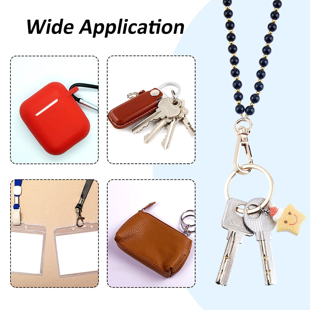 3Colors 3Pcs Accessories Lanyards for ID Badges Gemstone Lanyard Badge Teacher ID Badge Lanyard Keychain Jewelry Lanyard Badge Holder