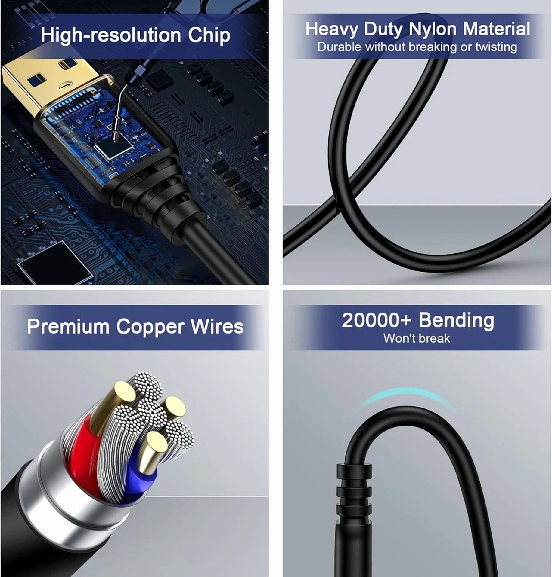 CRESTIN- Usb A To A Cable 10Ft,Usb 3.0 Cable,Usb A Male 10Ft