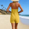 thumbnail image 5 of Utoimkio Women's Casual Halter Romper,Loose Fit Sleeveless Playsuit with Side Pockets, 5 of 9