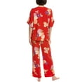 thumbnail image 2 of N Natori womens  2pc Kiku Challis Pajama Set, m, Red, 2 of 3