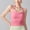 Pink, variant on Naittoop Womens Sexy Ruched Halter Clubwear Tank Tops with Built in Bra, Sleeveless Y2k Casual 2026 Summer Crop Tee Shirts
