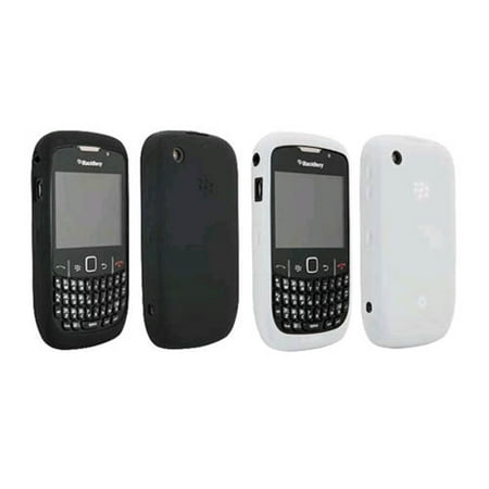Black & White OEM BlackBerry Skin Gel Case for 8520 8530 Curve2 9300 9330 Curve 3G, (2