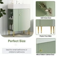 thumbnail image 5 of Euroco 21.6" Green Bathroom vanity, Combo Cabinet, Bathroom Storage Cabinet, Single Ceramic Sink, Left side storage, 5 of 9