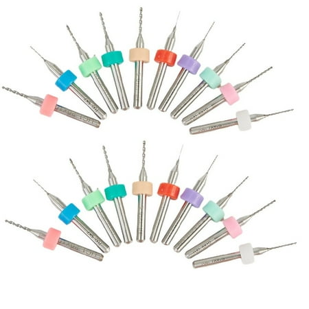 

BCLONG 20PCS 0.1-1.2mm Bits Drill Set PCB Circuit Micro Mini Board Print Carbide