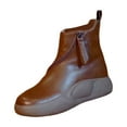 thumbnail image 2 of Cómodas botas cortas de otoño, botas de mujer, botines, botas informales, accesorios de disfraz, botines impermeables para mujeres, niñas, regalos 8 Marrón, 2 of 10