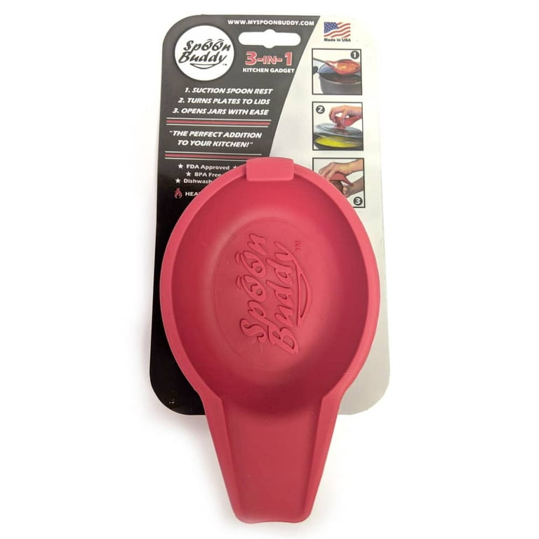 KitchInventions 1001 Spoon Buddy, Red - 11 x 8.5 x 2 in. 