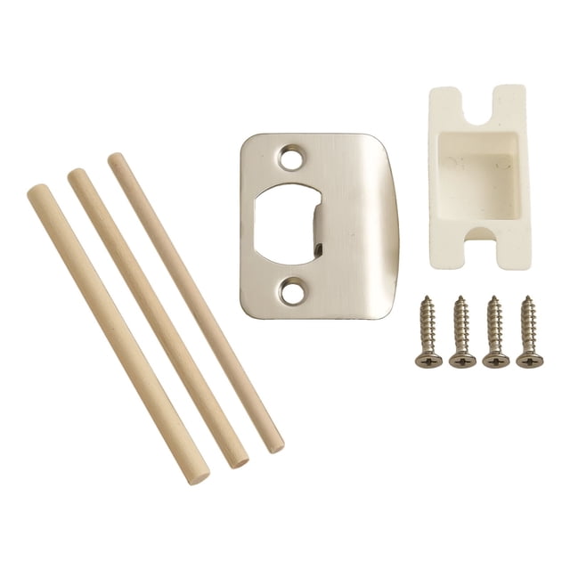 Door Strike Plate Repair Kit, Standard Door Latch Restorer Strike Plate Silver