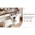 thumbnail image 5 of Holaki 43.4"Makeup Vanity Table,Makeup Table with Large Mirror and 11 LED Light,Brightness Adjustable, Dressing Table Desk with 3 Drawers,Vanity Desk for Women,Sturdy Wood Vanity Table with Stool, 5 of 12