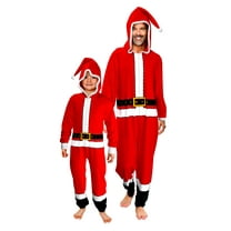 Christmas Santa Claus Zip Up Costume Coverall Adult