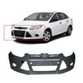 thumbnail image 2 of waltyotur Primered Front Bumper Cover Replacement for Focus 2012 2013 2014 Sedan Hatch Primered 191275050002 FO1000664 BM5Z17D957CAPTM, 2 of 6
