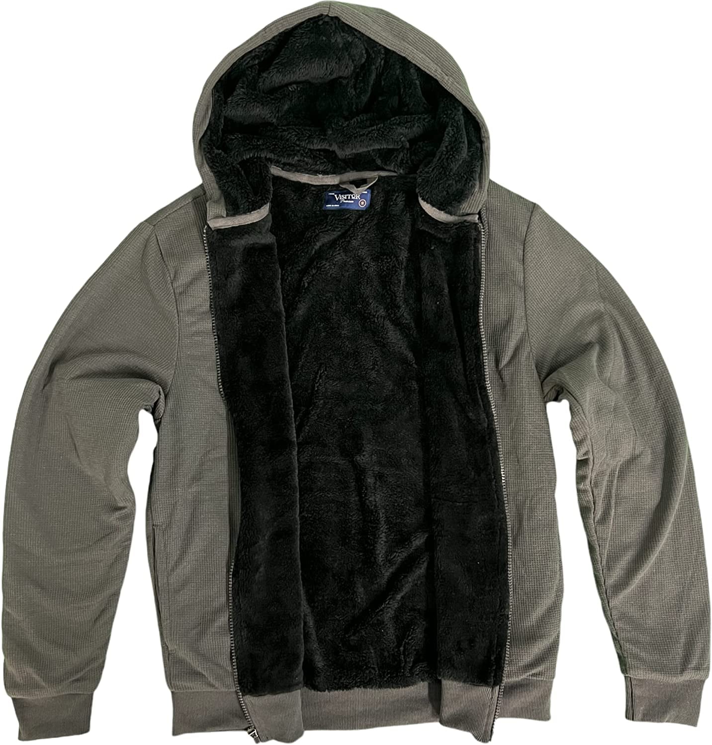 Outdoor life men's sherpa fleece hoodie jacket discount