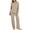 Khaki, variant on Tnhcen Women's Soft Pjs Viscose from Bamboo Pajamas Set Long Sleeve Loungewear Wide Leg Pants Homewear Set S-2XL