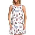 thumbnail image 1 of Lukts Robe Sans Manches Mignonne pour Femmes, Robe d'Été à Col Rond avec Poches, Adaptée à la Vie Quotidienne, Plage, Fête, 1 of 7