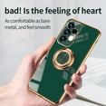 thumbnail image 2 of Case Compatible with Samsung Galaxy A52 5G, with Ring Holder Plating Kickstand Cover Slim Soft Flexible TPU Protective Shock-Absorbing Phone Cases for Women for Samsung Galaxy A52 5G - Mint, 2 of 9