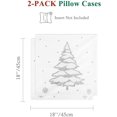 thumbnail image 5 of Christmas Tree Throw Pillow Cover, 2 Pack Xmas Tree Decorative Throw Pillow Case Sofa Cushion Cover with Hot Stamping Pattern Indoor Decor for Festival Party 18"x18"(45x45cm), Silver, 5 of 5