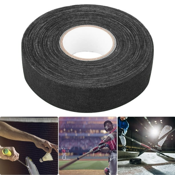 Ruban Adhésif De Protection Pour Hockey, Badminton Et Raquettes – 2,5 Cm X 25 M, Anti-dérapant Et Résistant (noir)