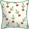 thumbnail image 2 of Mainstays 16" Reversible Holiday Cactus Outdoor Throw Pillow with Welt, Single Pillow, 2 of 2