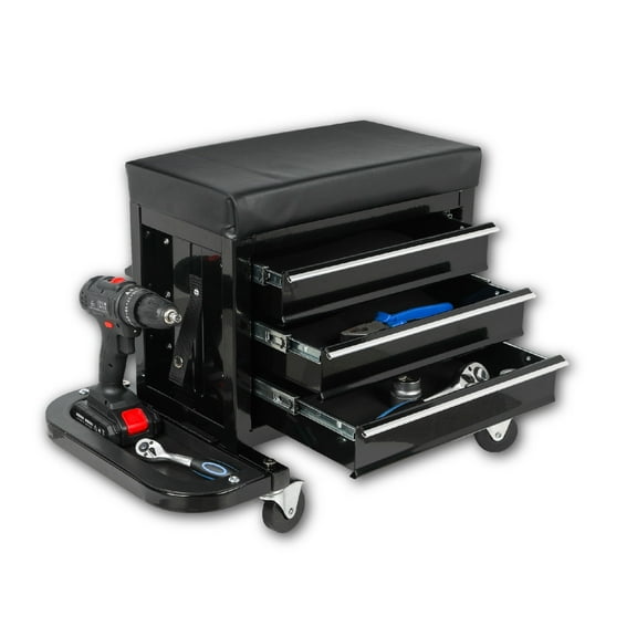 Mechanic Roller Seat with 3 Drawers Tool Box