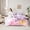 White Purple, variant on Manfei Capybara Print Bed in a Bag Full size, Kawaii Animal Bed Set, Cartoon Theme Reversible Bedding Full Size, Breathable Room Decorative, 7pcs