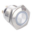 thumbnail image 2 of Interruptor de Botón con Luz LED Gloria 16mm 12V Acero Inoxidable, 2 of 9