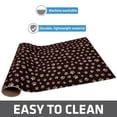 thumbnail image 3 of Drymate Pet Bowl Placemat, Dog & Cat Food Feeding Mat - Absorbent Fabric, Waterproof Backing, Slip-Resistant - Machine Washable/Durable (16” x 28”) (Paw Path Tan), 3 of 6